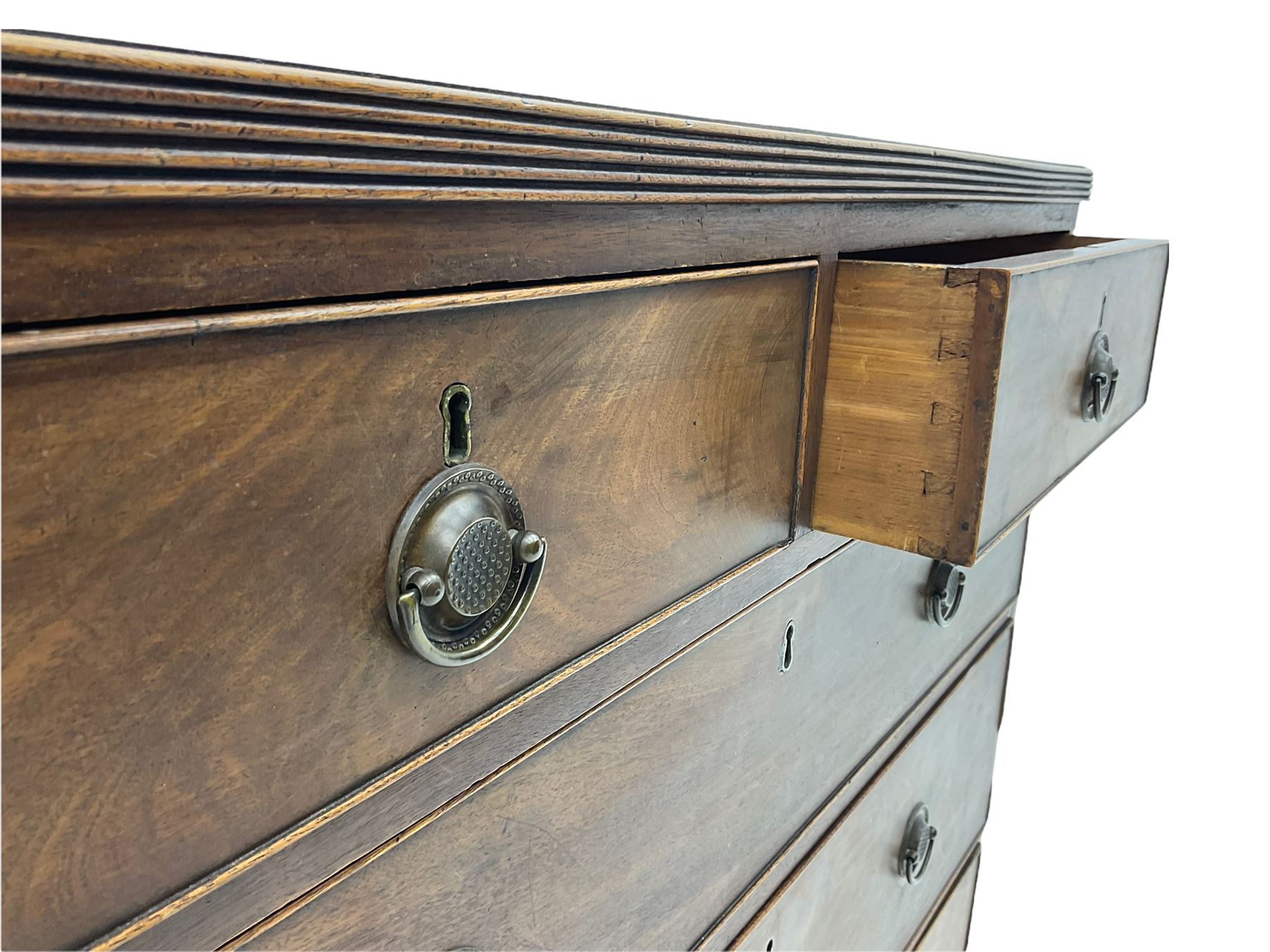 19th century mahogany chest - Image 5 of 7