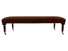 Rectangular beech framed footstool