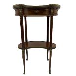 Late 20th century French mahogany side table