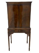 Mid to late 20th century mahogany cocktail cabinet