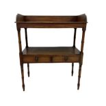 Regency mahogany two tier washstand