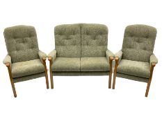 Three piece lounge suite - two seat settee (W125cm)