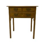 Georgian style chestnut lowboy side table