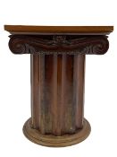 Victorian mahogany vanity unit in the form of a column