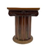 Victorian mahogany vanity unit in the form of a column