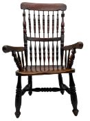 19th century Caistor Windsor spindle back armchair