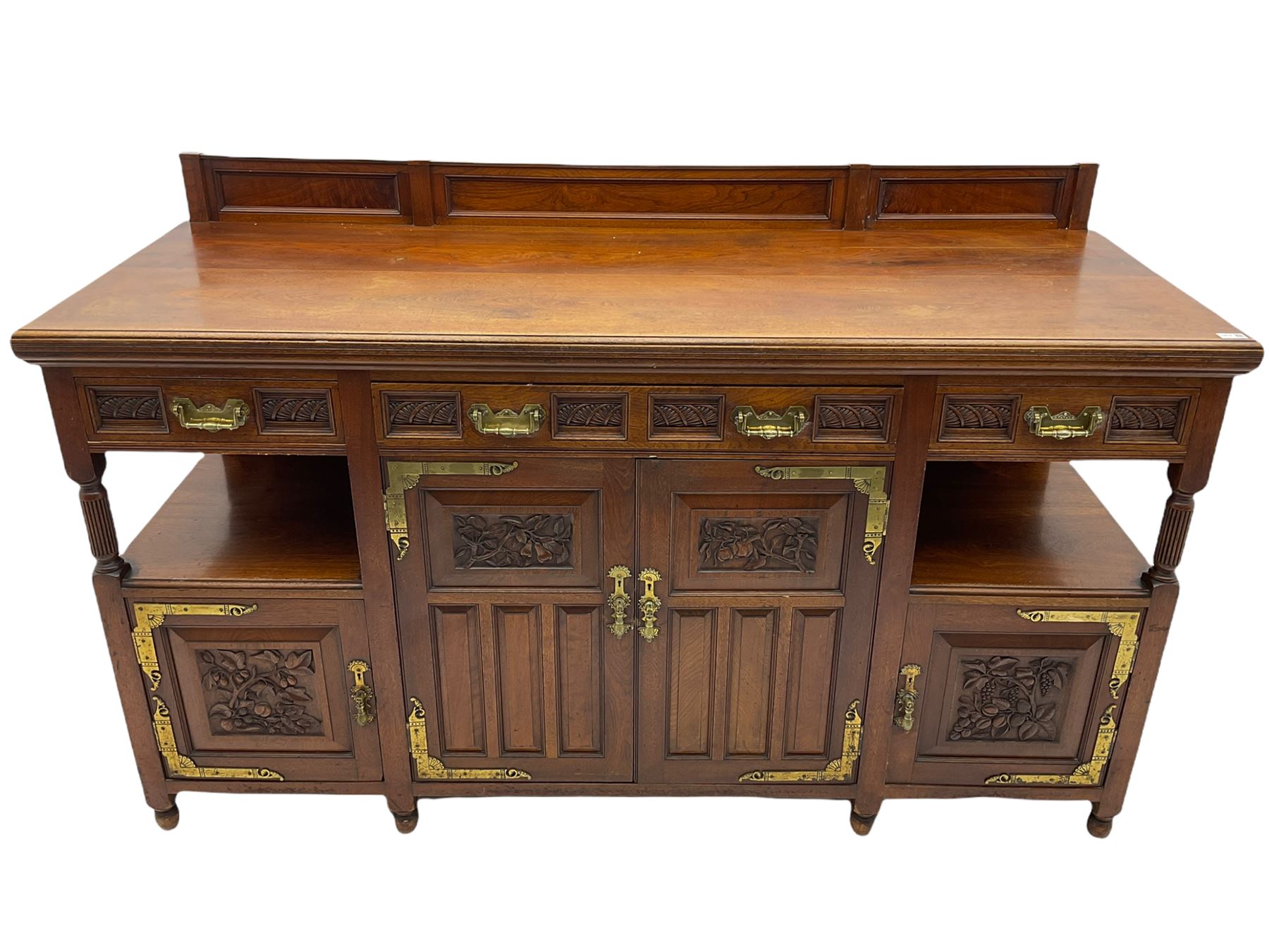 Late 19th century Aesthetic Movement walnut sideboard