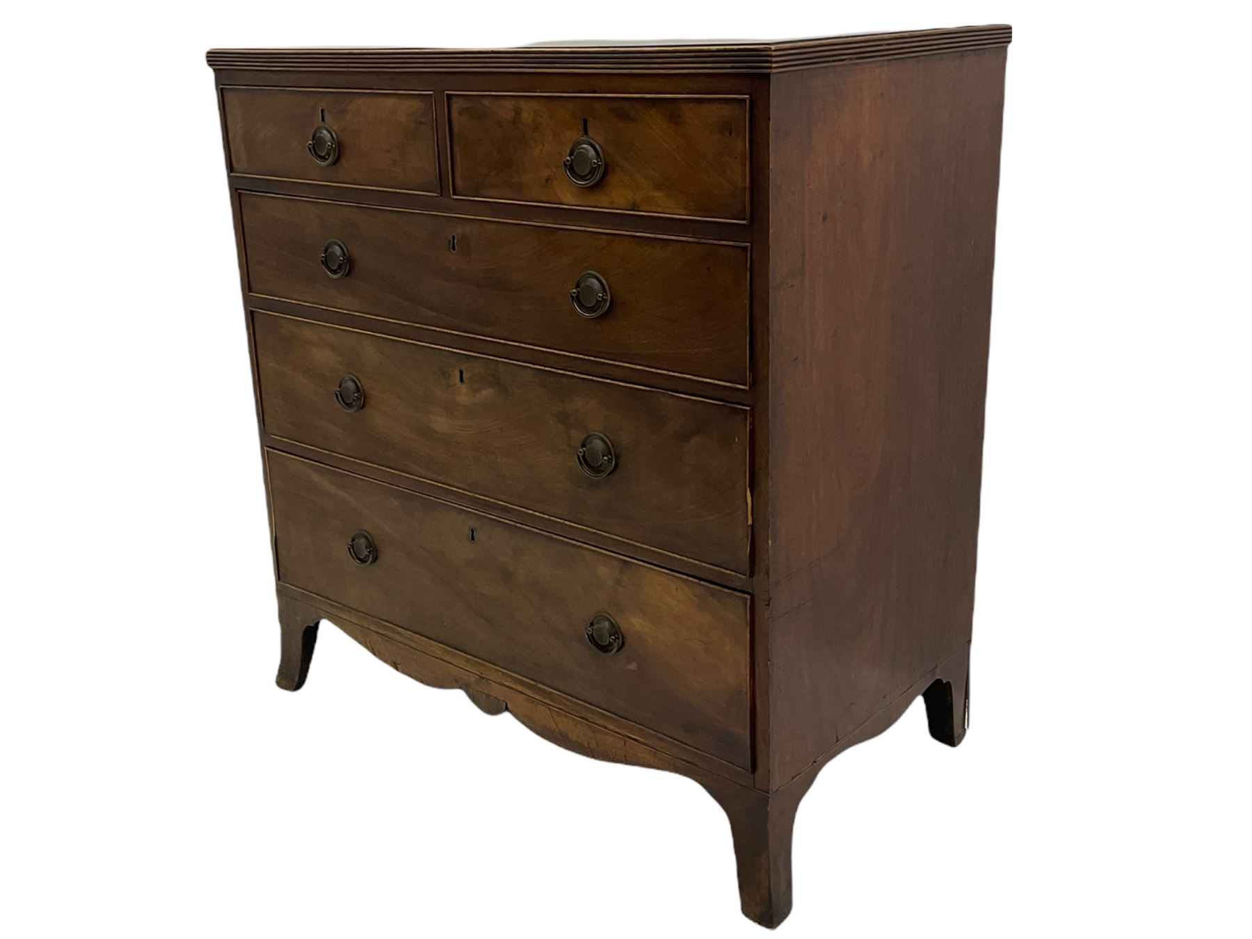 19th century mahogany chest - Image 4 of 7