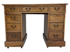 19th century mahogany twin pedestal office desk