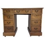 19th century mahogany twin pedestal office desk