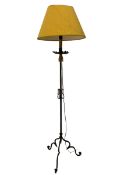 20th century metalwork standard lamp