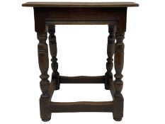 Georgian style oak joint stool