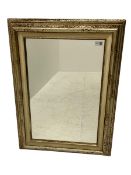 Silvered and ivory rectangular framed mirror