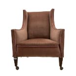 Edwardian wingback armchair