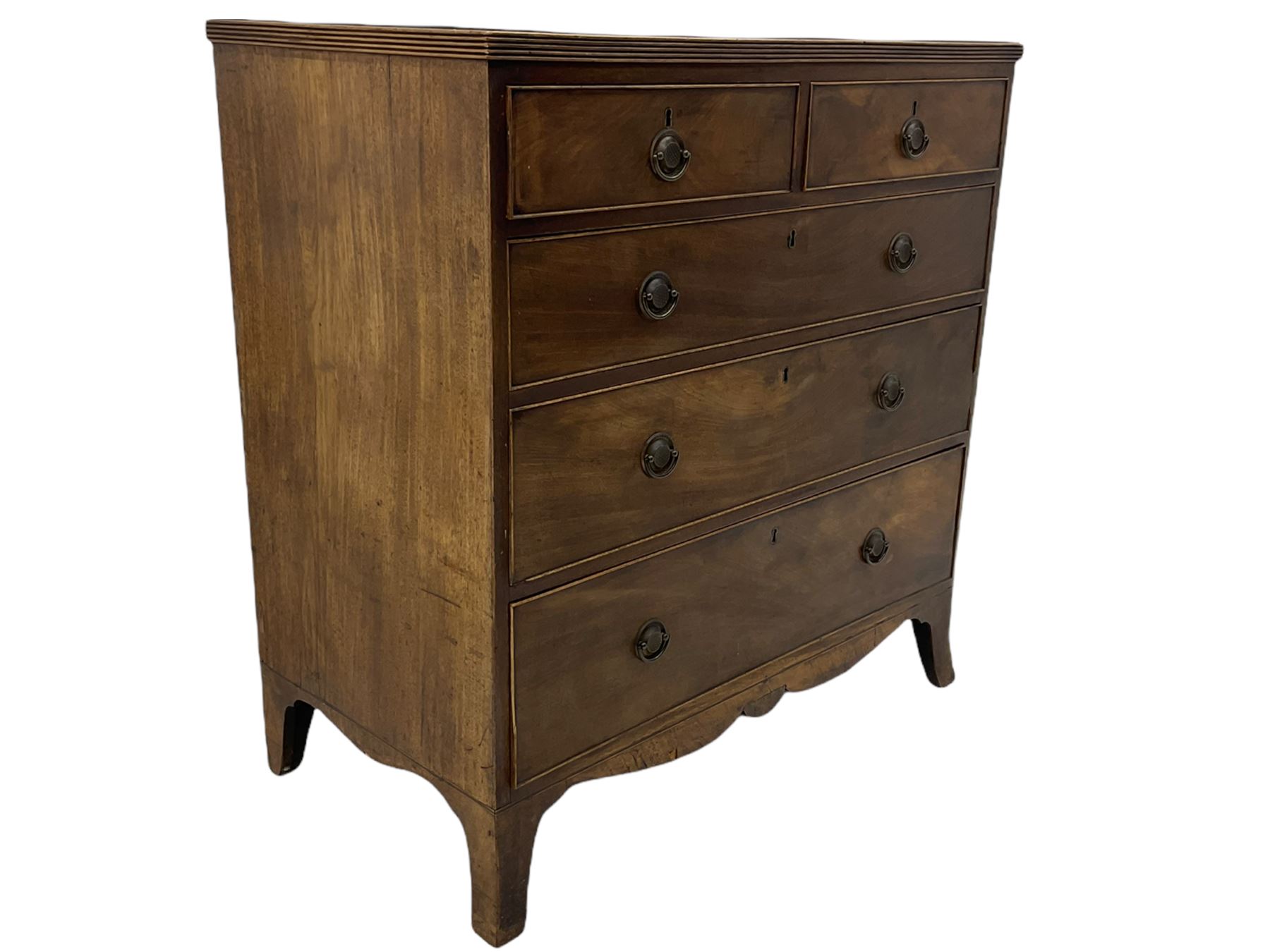 19th century mahogany chest - Image 3 of 7
