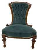 Victorian walnut framed nursing chair