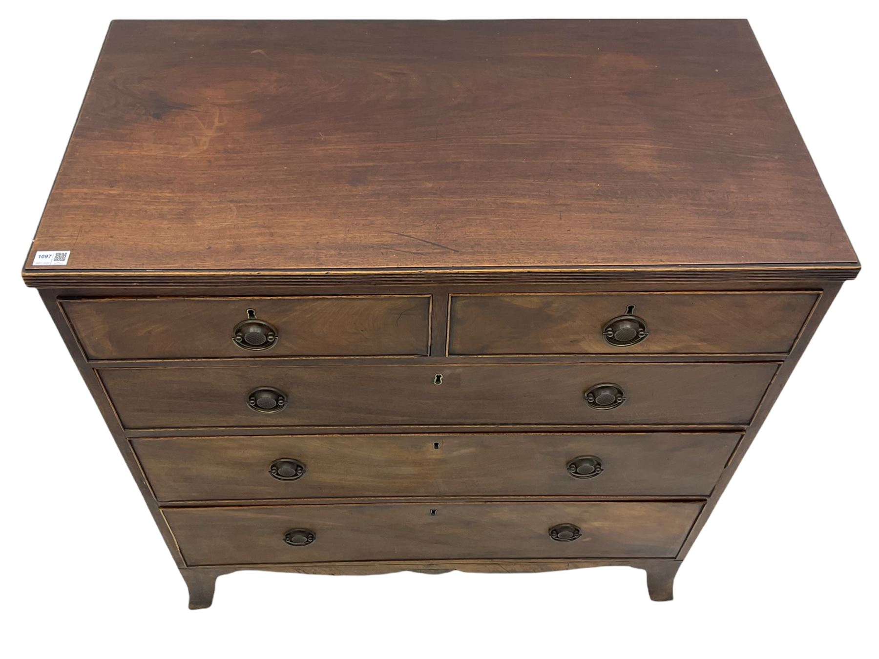 19th century mahogany chest - Image 6 of 7