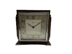 An Art Deco mantle clock retailed by Kendal & Dent London