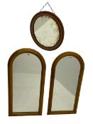 Pair arched top mirrors