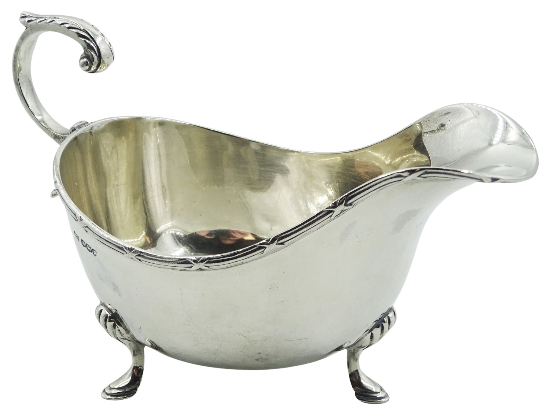 1930's silver sauce boat