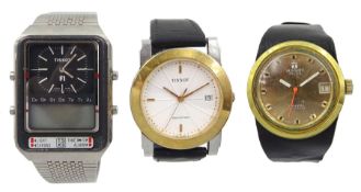 Three Tissot wristwatches including Seastar stainless steel quartz