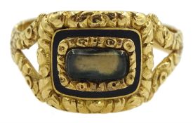 William IV 18ct gold mourning ring