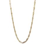 9ct gold fancy link necklace