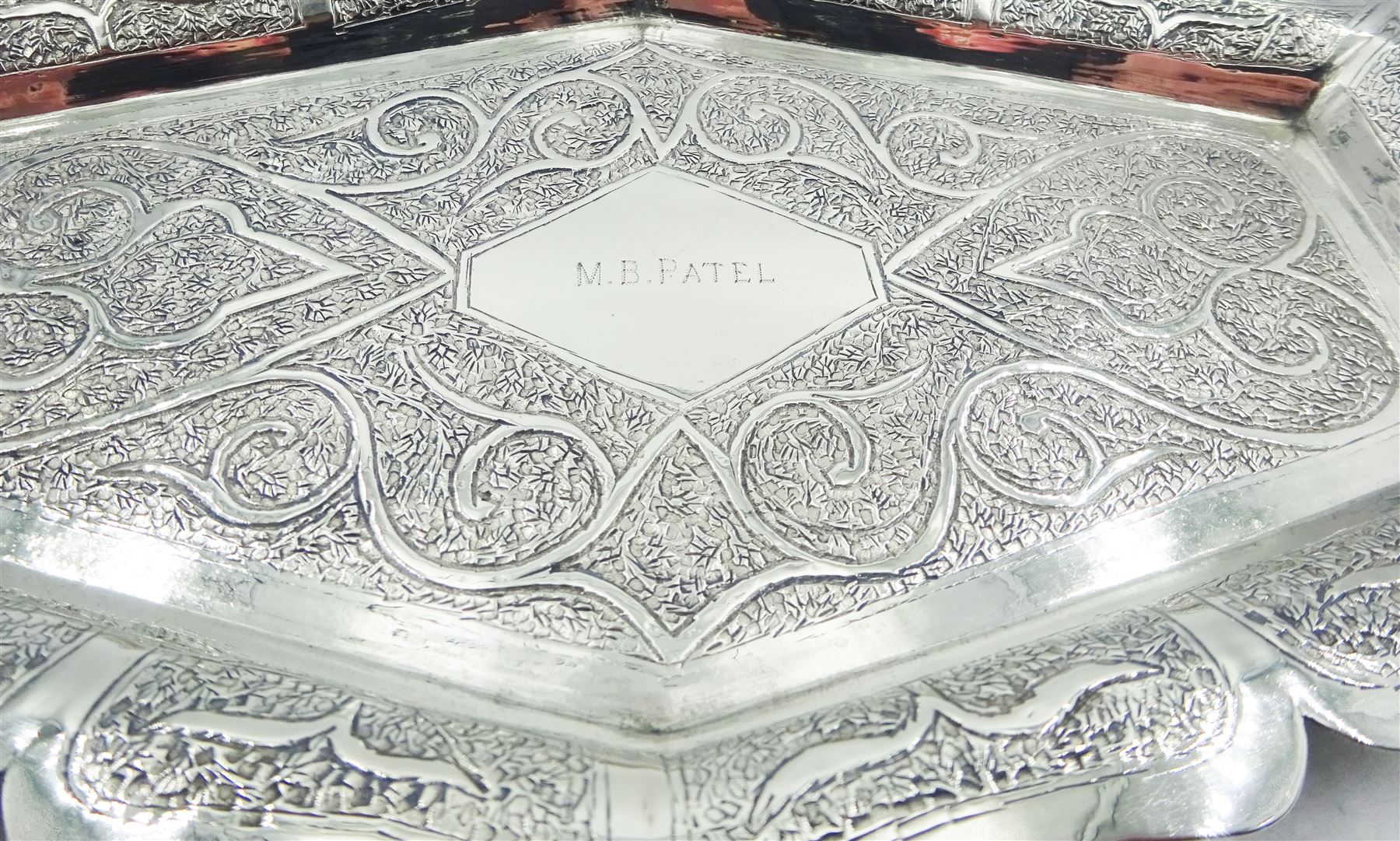 Eastern silver tray - Image 2 of 2