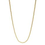 Gold bead necklace stamped 14K