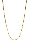 Gold bead necklace stamped 14K