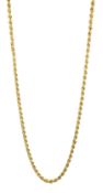 18ct gold rope link necklace