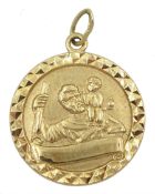 9ct gold St. Christopher pendant