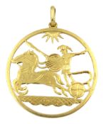 Gold Roman chariot pendant