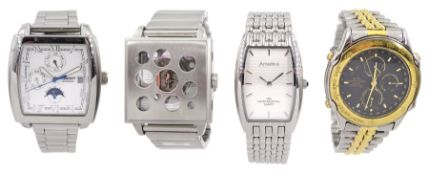 Amadeus stainless steel quartz wristwatch