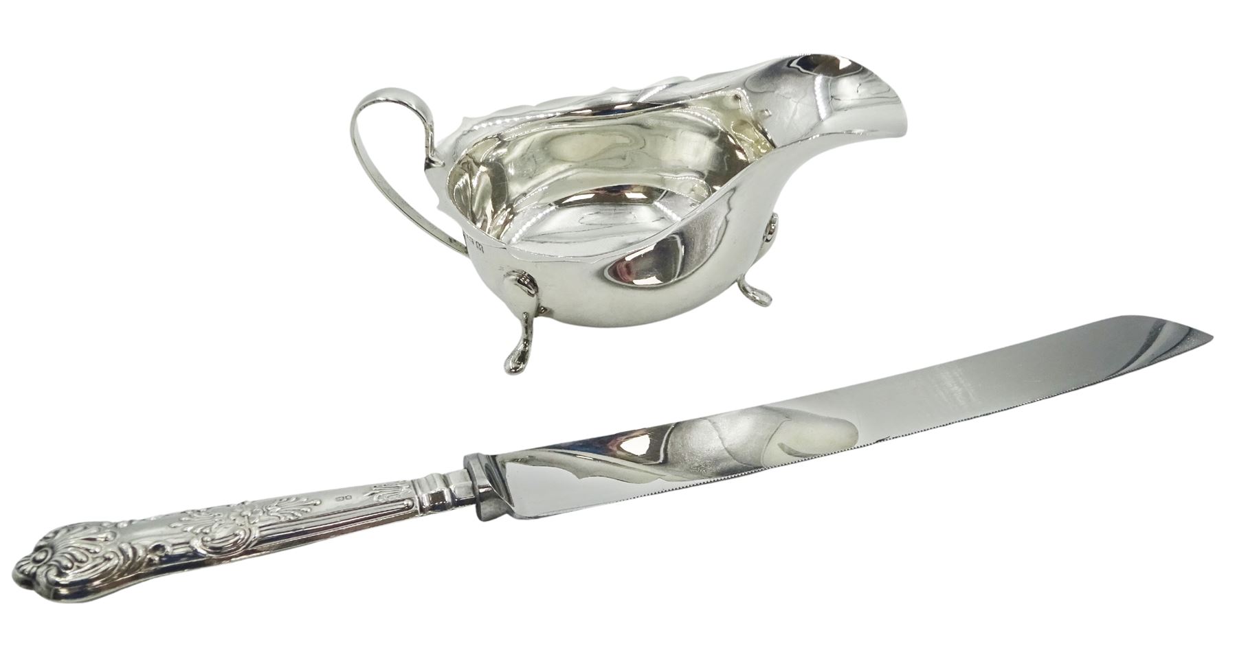 1930's silver sauce boat