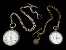Victorian silver open face key wound English lever pocket watch