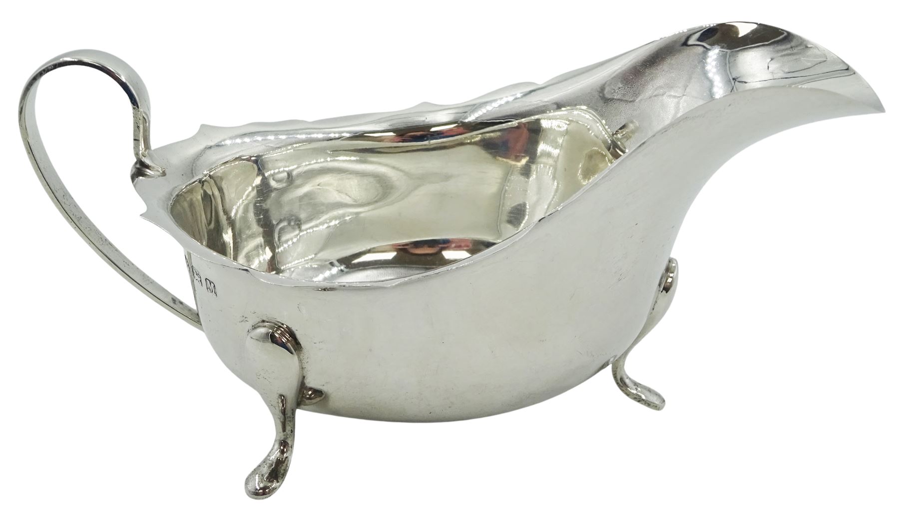 1930's silver sauce boat - Image 4 of 5