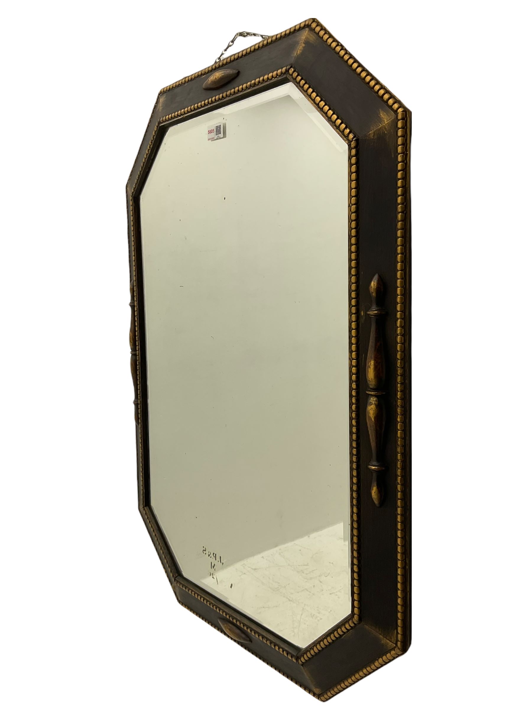 Early 20th century oak mirror - Image 3 of 9