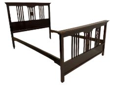 Late 19th century mahogany 4' 6'' double bedstead