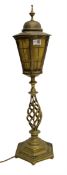 Brass lamp in the form of a gas street light