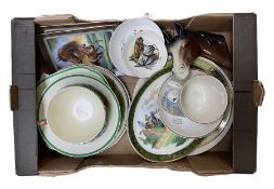 Quantity of ceramics to include Adam’s tea cup and saucer decorated in the ‘Old English Sports’ patt