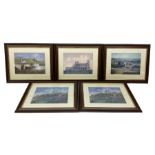 Five framed Michael Major landscape prints
