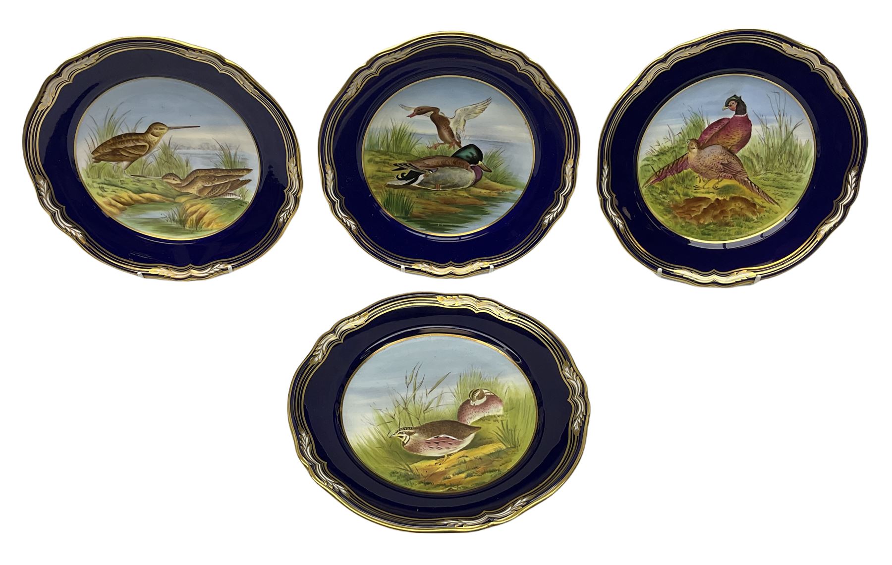 Four Spode Game Birds collectors cabinet plates