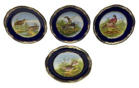 Four Spode Game Birds collectors cabinet plates