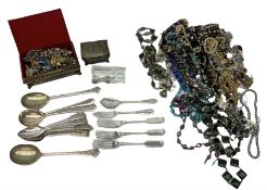 Group of vintage and later costume jewellery