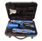 Cased blue Odyssey Clarinet