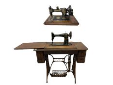 Singer treadle sewing machine and table top sewing machine (2)