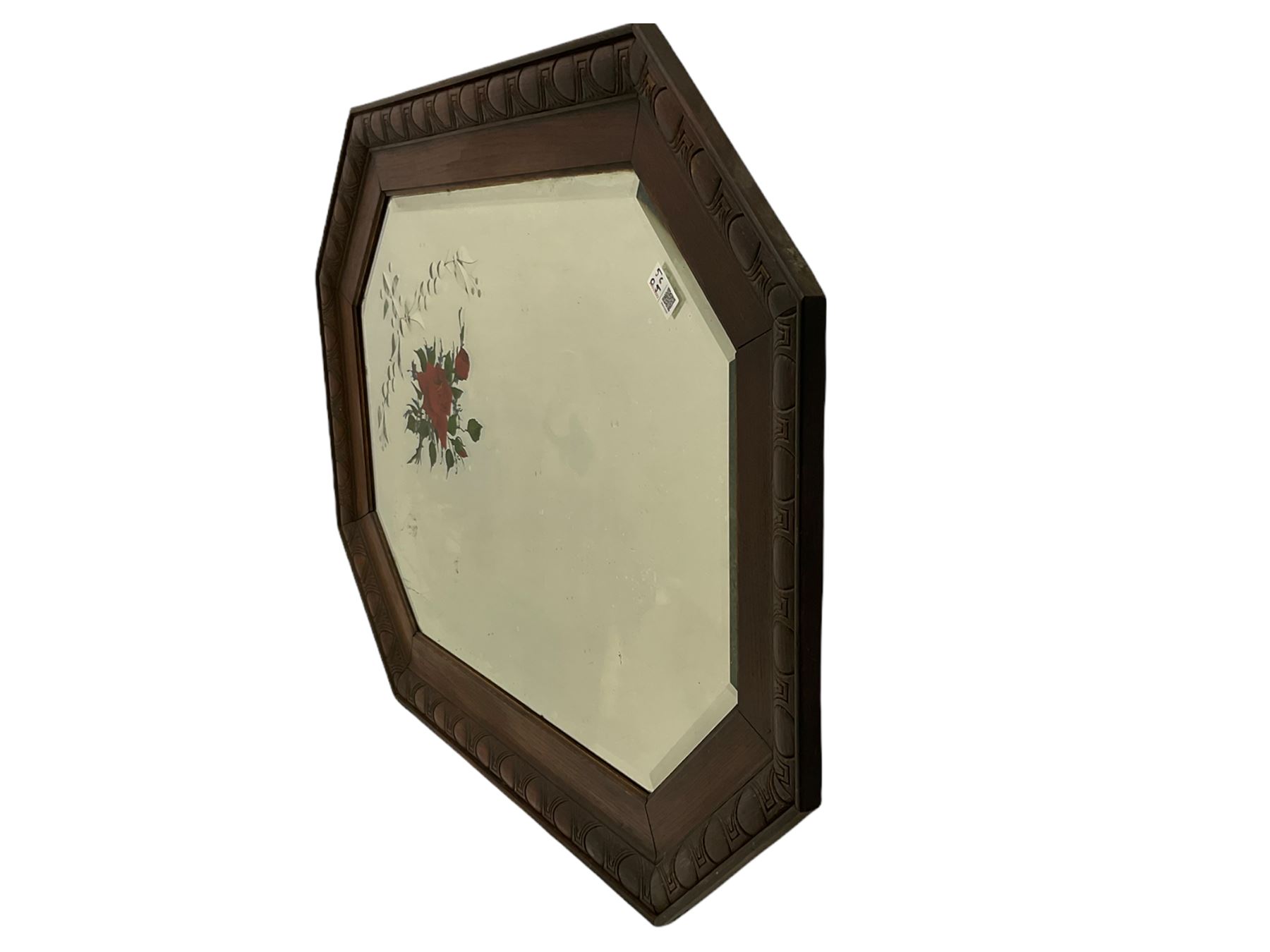 Early 20th century oak mirror - Image 7 of 9