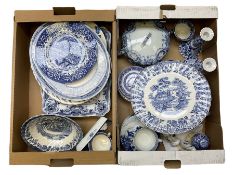 Victorian and later blue and white ceramics