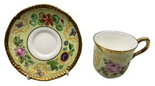Royal Worcester cabinet cup and saucer